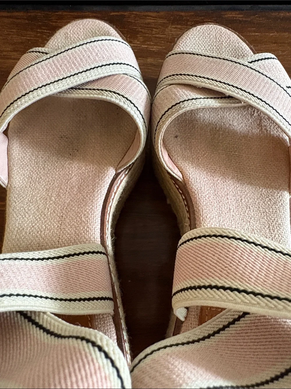 TORY BURCH Frieda Espadrille Platform Sandals Size 7